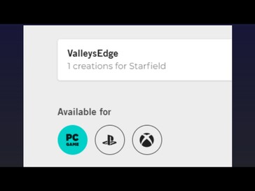 Starfield PS5 mod Logo PlayStation (Image source : screenshot, GamingLeaksAndRumours subreddit)