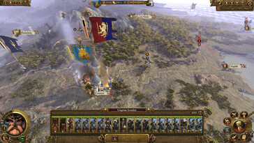 Une image représentant la carte du monde dans Total War : Warhammer.