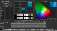 Asus ROG Chimera G703GI - CalMAN : ColorChecker (après calibrage).
