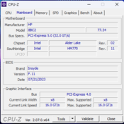 Carte mère CPU-Z