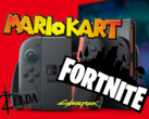 La Nintendo Switch 2 disposera de plusieurs titres de lancement, pour la plupart tiers. (Source de l'image : Nintendo, CD Projekt Red, Epic Games avec modifications)