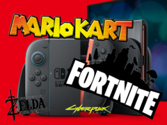 La Nintendo Switch 2 disposera de plusieurs titres de lancement, pour la plupart tiers. (Source de l'image : Nintendo, CD Projekt Red, Epic Games avec modifications)