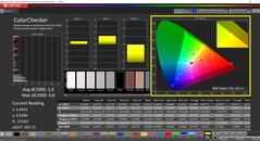 CalMAN ColorChecker (profil : Display P3, espace colorimétrique cible P3)