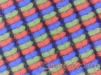 Matte subpixel array with a bit of graininess (réseau de sous-pixels mats avec un peu de grain)