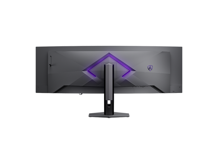 Vue arrière de l'écran de jeu AOC Agon Pro AGP497UCZD