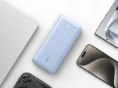 Banque d'alimentation Anker (20K, 87W, câble USB-C intégré) en bleu brumeux