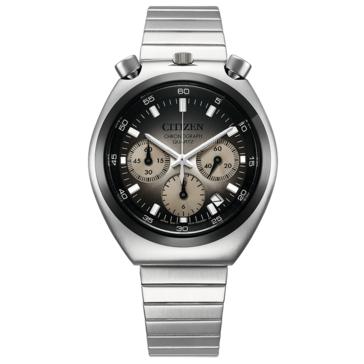 Vue de face du Citizen Tsuno Chronograph AN3714-50H, doté d’un cadran gris dégradé.