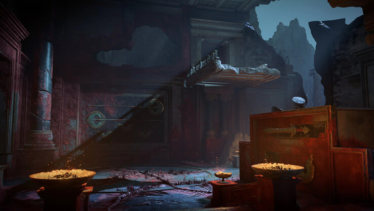 Image du jeu multijoueur God of War annulé montrant la couleur rougeâtre (Source de l'image : MP1st)