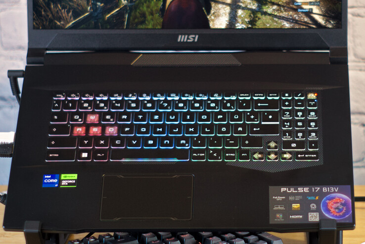 Clavier et pavé tactile du MSI Pulse 17