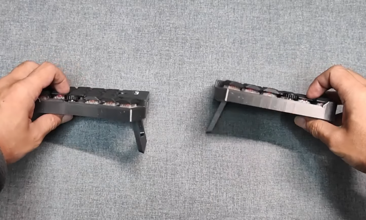 Clavier mécanique sans fil ergonomique PSKeeb 5. (Source de l'image : Tinker & Hack)