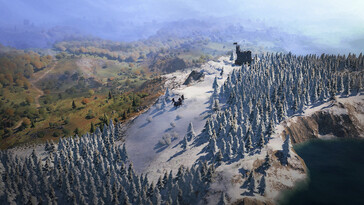 Image montrant un paysage enneigé à Wartales.