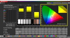 CalMAN ColorChecker (profil : Native, espace colorimétrique cible : P3)