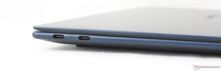 À gauche : 2 ports USB-C 4.0 avec DisplayPort 1.4 + Power Delivery