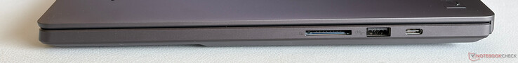 Exemple correct : Lecteur de carte SD (UHS-II), USB-A 3.2 Gen. 2 (10 Gbps), USB-C 3.2 Gen. 2 (10 Gbps, DisplayPort, Power Delivery)