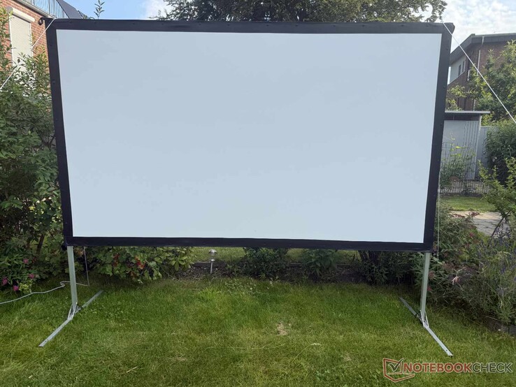 Écran d'extérieur portable Valerion blanc, entièrement monté