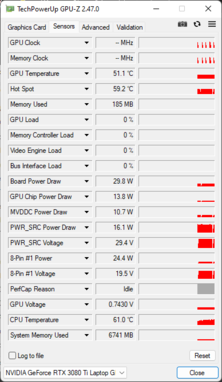 GPU-Z - GPU pour ordinateur portable Nvidia GeForce RTX 3080 Ti