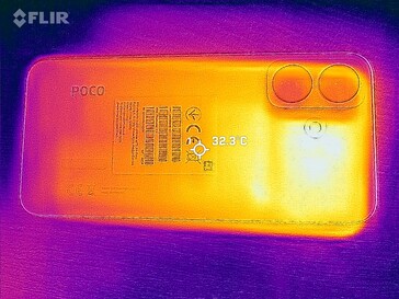 Carte thermique de la face arrière