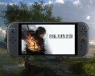 Final Fantasy 16 présenté sur une Switch 2 (Source de l'image : Square Enix, Nintendo of America avec modifications)