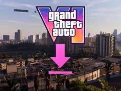 Bannière sur la taille du fichier de GTA 6 avec une icône de téléchargement affichée