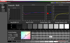 ScreenPad 2.0 - Échelle de gris après calibrage.