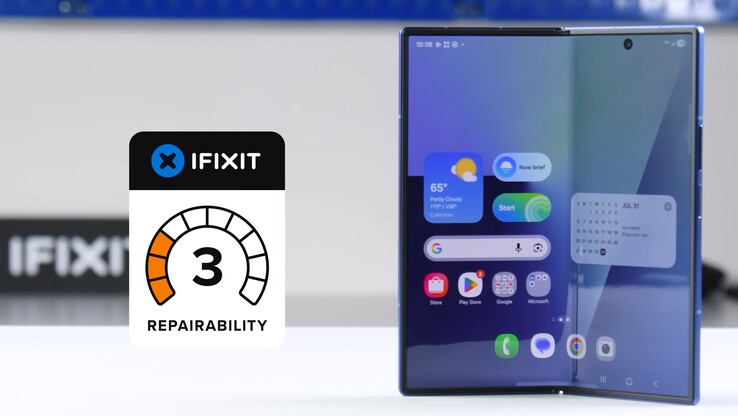Le Samsung Galaxy Z Fold 7 n'obtient qu'une note de 3 sur 10 pour sa réparabilité sur iFixit.