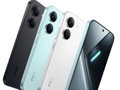 Une photo officielle du Poco X8 Pro en trois couleurs de lancement.