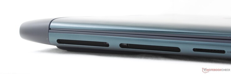 À gauche : lecteur de carte SD, casque d'écoute 3,5 mm