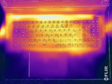 Températures de surface des essais sous contrainte (en haut)