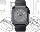 La montre Apple figurant dans le brevet est dotée d'un boîtier détachable pour une fonctionnalité accrue. (Image source : Apple (Watch Series 8)/USPTO - édité)