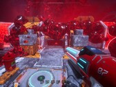 Capture d'écran Steam d'Astrometica montrant un bâtiment couvert de glu rouge