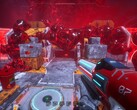 Capture d'écran Steam d'Astrometica montrant un bâtiment couvert de glu rouge