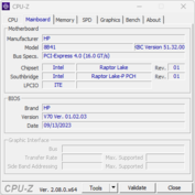 Carte mère CPU-Z