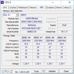 CPU-Z : SPD