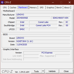 Carte mère CPU-Z