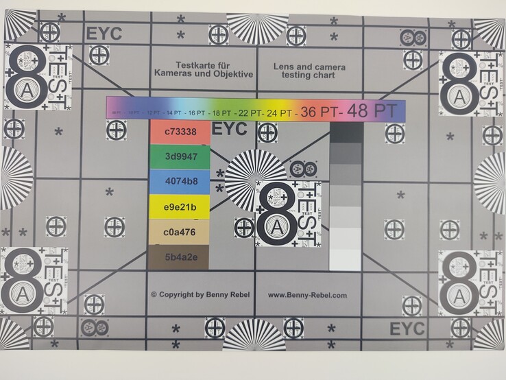 Test du Motorola One Zoom - Mire de test