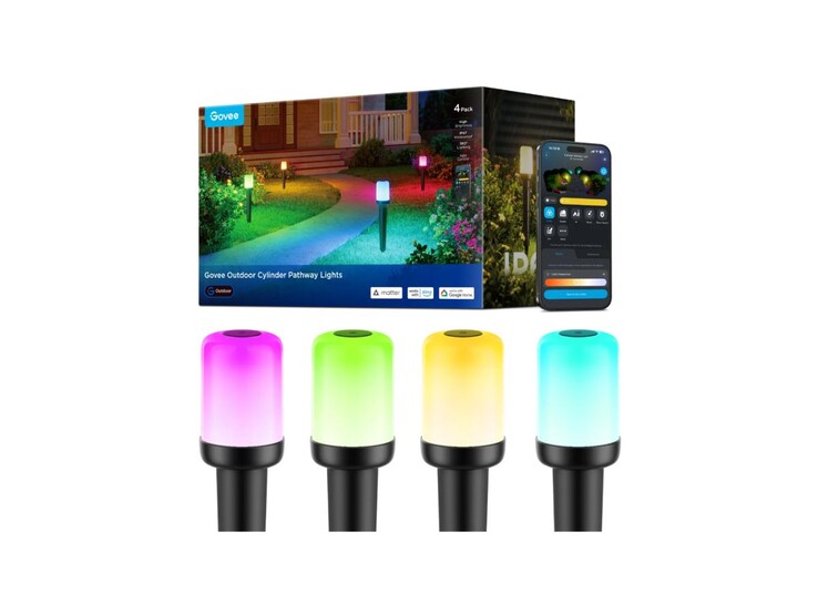 Les lampes d'allée cylindriques extérieures Govee