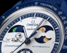 La nouvelle montre Mission to Earthphase - Moonshine Gold (photo) possède un indicateur de phase de lune sur le cadran de 2 heures et un indicateur de phase de terre à 10 heures. (Source de l'image : Swatch)