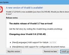 Notification de la mise à jour du navigateur Vivaldi 3.7 mi-mars 2021 (Source : Own)