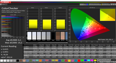 Schenker Work 15 - CalMAN : ColorChecker - Avant calibrage.