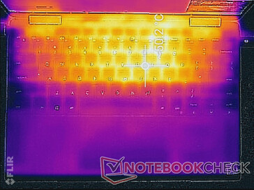 XPS 13 7390 2-en-1 - Sollicitations maximales (au-dessus).