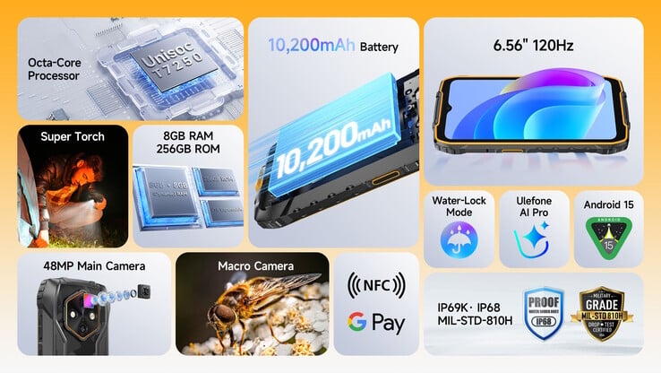 La NFC est disponible, mais pas la 5G. (Source de l'image : Ulefone)