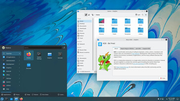 Fedora Kinoite utilise KDE comme environnement de bureau (Image : Fedora).