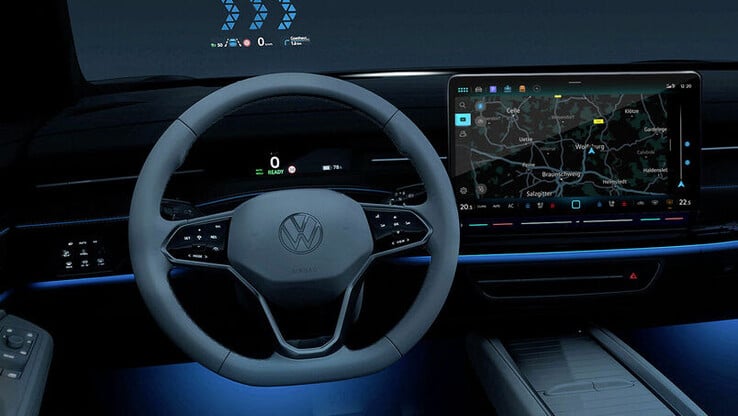 Le design du cockpit de l'ID.7 est dévoilé. (Source : Volkswagen)