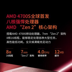 Caractéristiques de l'AMD 4700S. (Image source : Tmall)
