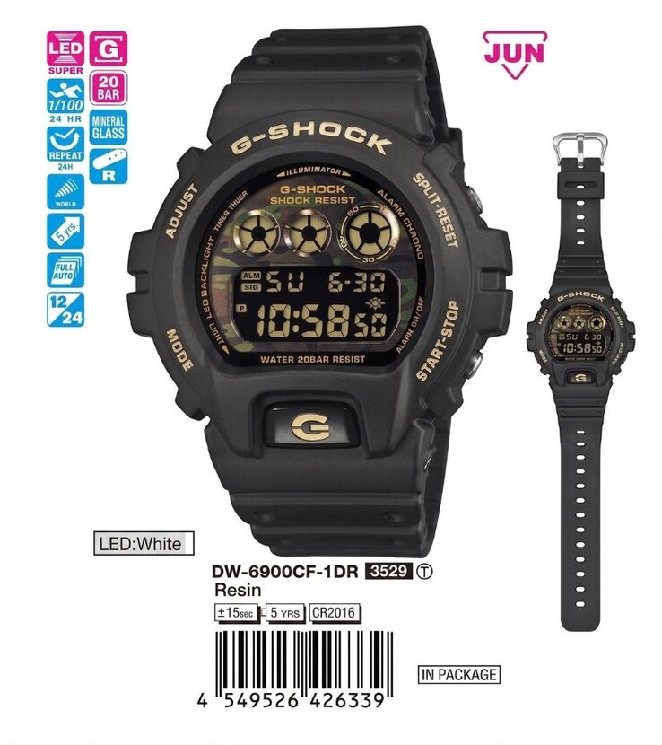 La montre Casio G-Shock DW-6900CF-1