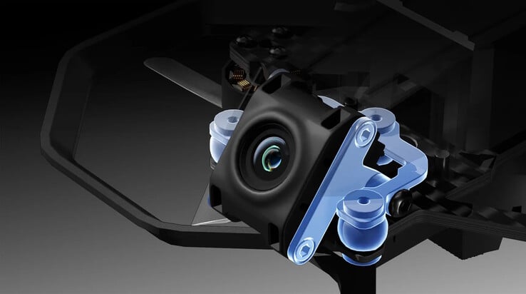 Le cardan du drone semble peu conventionnel (Image source : iFlight)