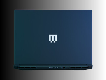 Vue arrière de l'ordinateur portable de jeu Maingear Super 16 (Image source : Maingear PR)