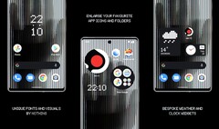 Le lanceur Nothing vous permet, entre autres, d'agrandir les icônes et les dossiers des applications. (Source de l'image : Nothing)