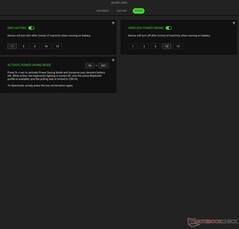 Paramètres d'alimentation du Razer Joro Synapse