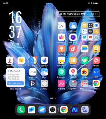 Smartphone Vivo X Fold3 : Interface utilisateur